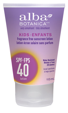 Alba Botanica Very Emollient Kids Sunscreen SPF 40