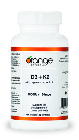 Orange Naturals D3 + K2 softgels