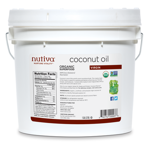 Nutiva Organic Virgin Coconut Oil 3.79L