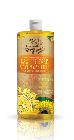 Green Beaver Sunflower Castile Zesty Orange Liquid Soap