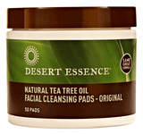 Desert Essence Natural Cleansing Pads with Tea Tree Oil