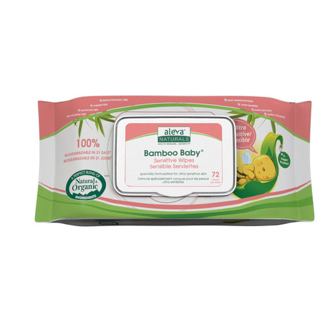 Aleva Naturals Bamboo Baby Sensitive Wipes