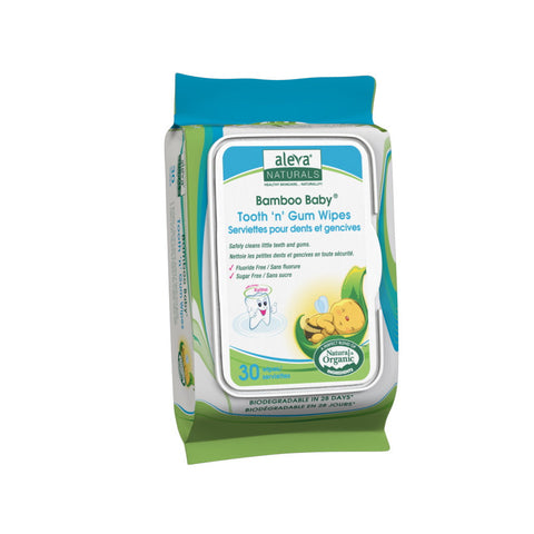 Aleva Naturals Bamboo Baby Tooth n Gum Wipes