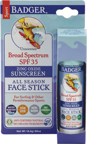 Badger Balm SPF 35 All Season Face Stick Sunscreen