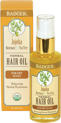 Badger Balm Jojoba Hair Oil For Dry Scalp