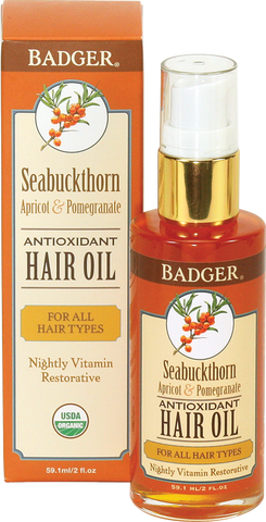 Badger Balm Seabuckthorn Hair Oil For All Hair Types