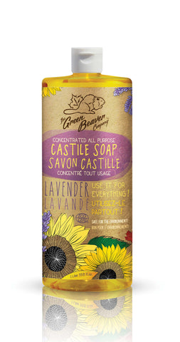 Green Beaver Sunflower Castille Lavender Liquid Soap