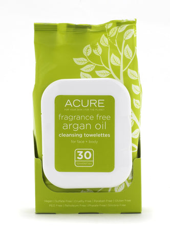 Acure Unscented Argan Oil Towelettes