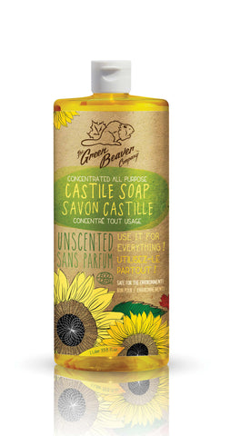 Green Beaver Sunflower Castille Unscented Liquid Soap